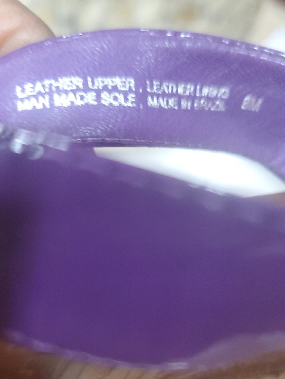 Tory Burch Purple Leather Logo Thong  Wedge Sandals - Picture 10 of 15